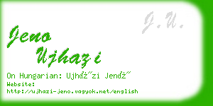 jeno ujhazi business card